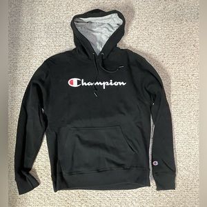 Champion Logo Hoodie Black Size M